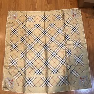 Vintage Burberry silk square scarf